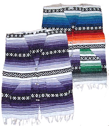 Mexican Blanket Vest Purple, Gray, Black & White (X-Large 46-48) (image for) Mexican Blanket Vest Purple, Gray, Black & White (X-Large 46-48)
